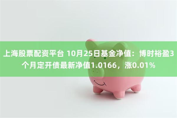 上海股票配资平台 10月25日基金净值：博时裕盈3个月定开债最新净值1.0166，涨0.01%