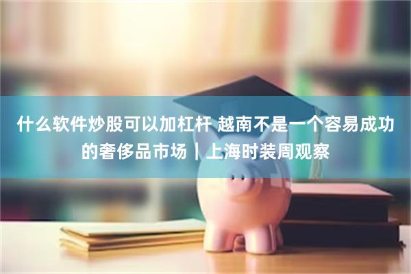 什么软件炒股可以加杠杆 越南不是一个容易成功的奢侈品市场｜上海时装周观察